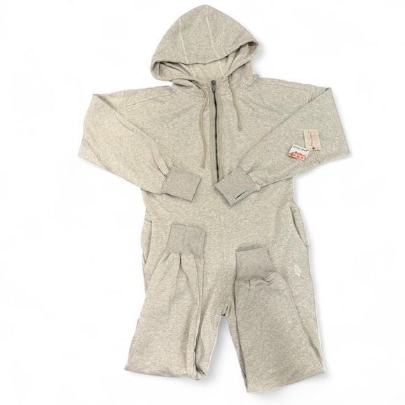 FP Movement Gray Hooded Jumpsuit with Relaxed Fit - Picture 3 of 5
